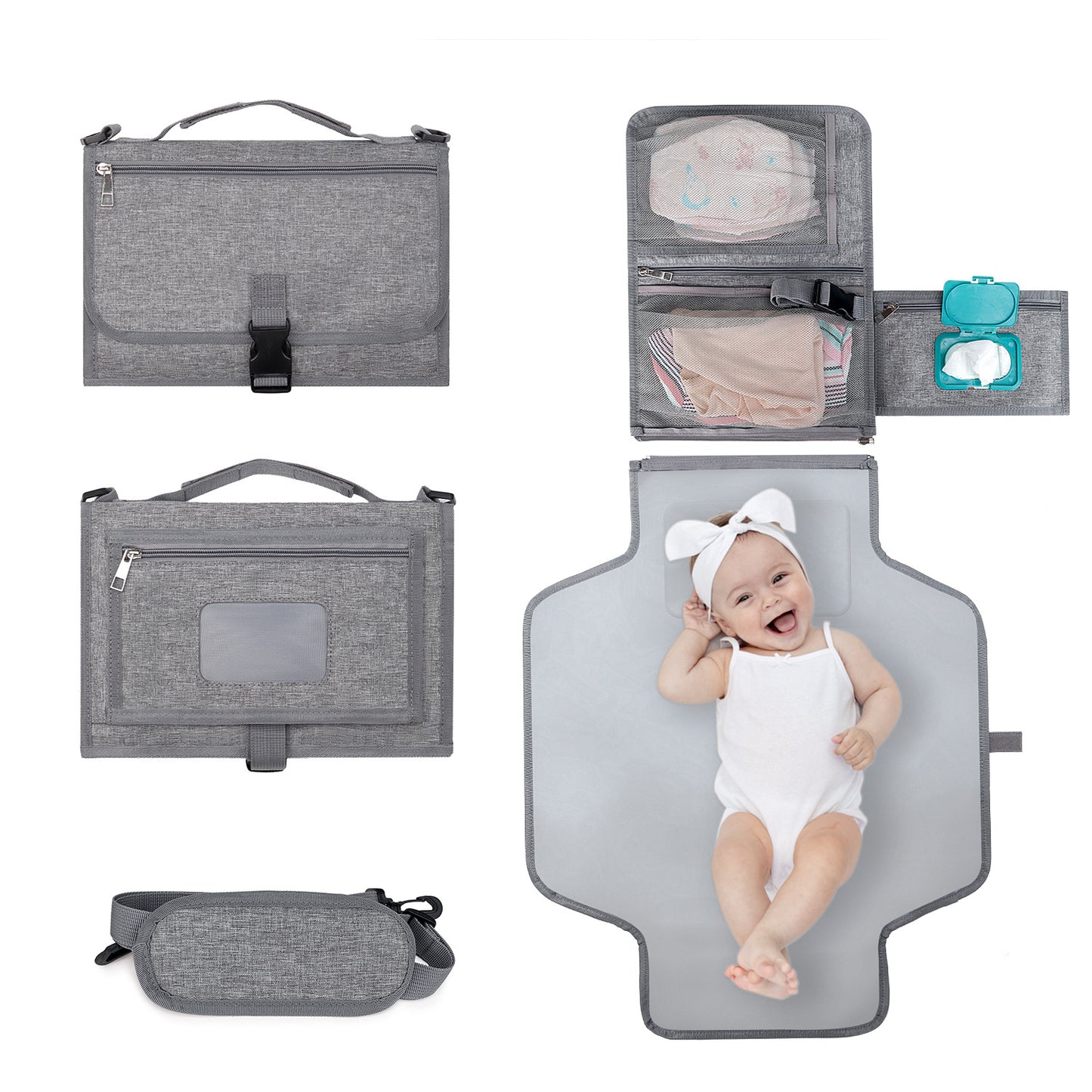 Portable Baby Changing Pad with Strap