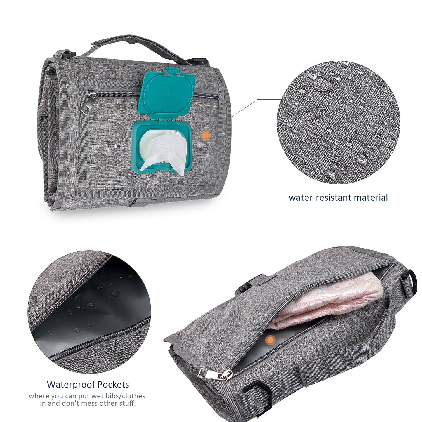 Portable Baby Changing Pad with Strap