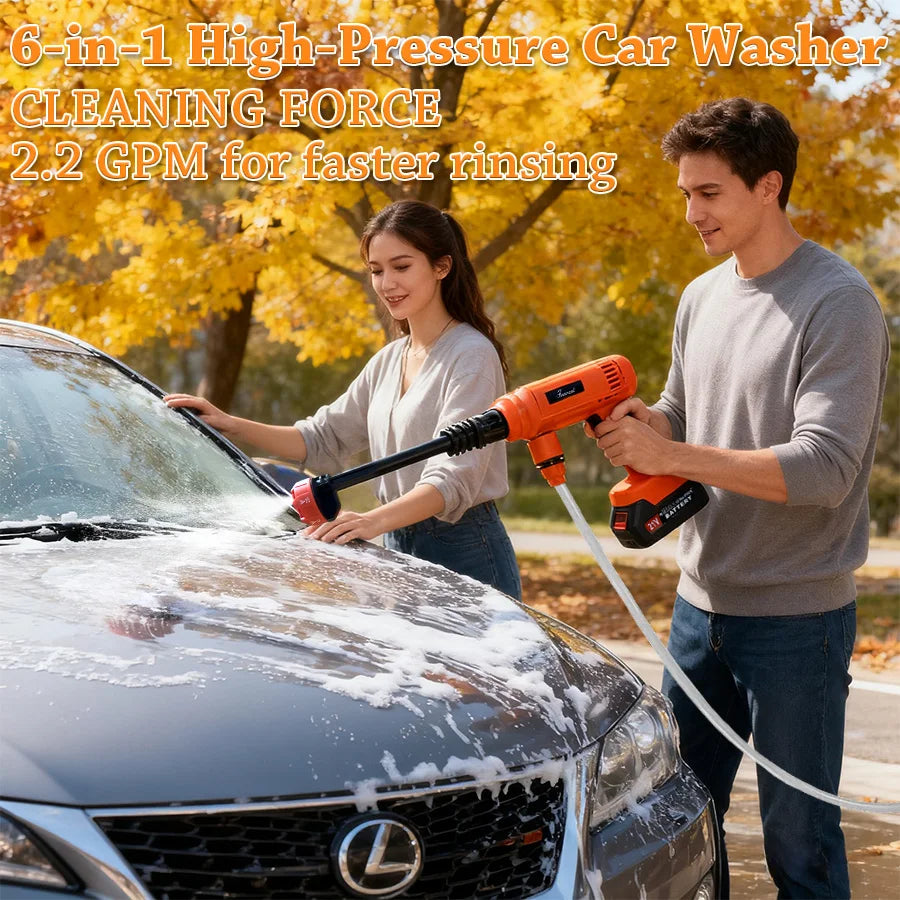 Cordless Pressure Washer Gun 6-in-1