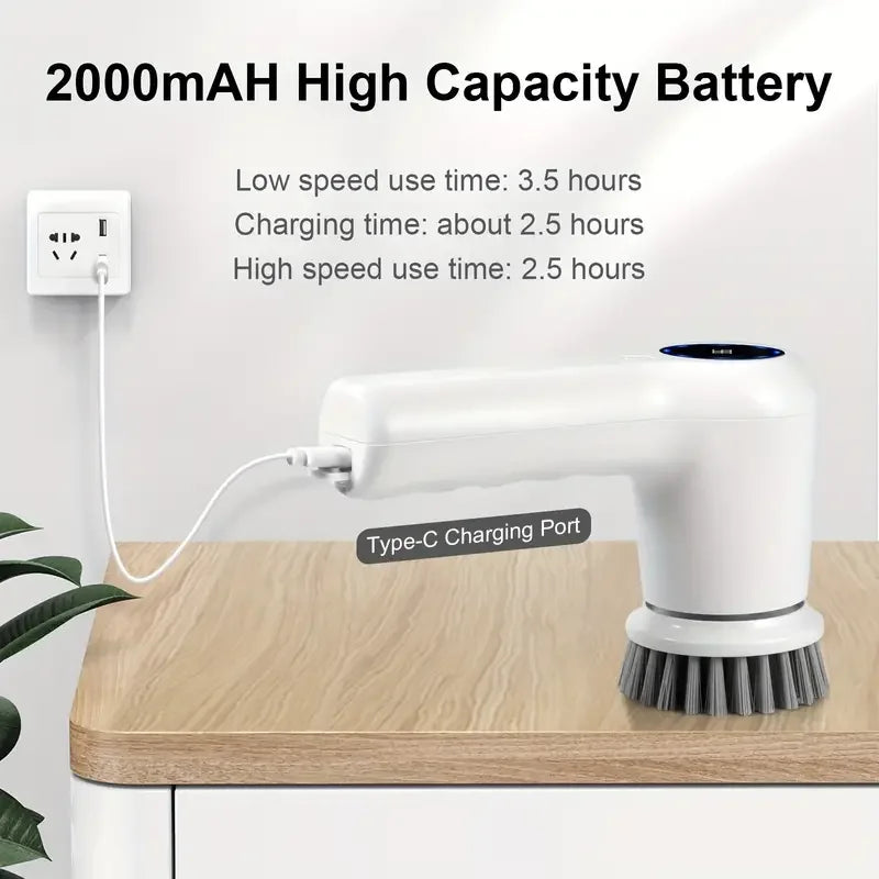 Electric Spin Scrubber with 5 Brush Heads