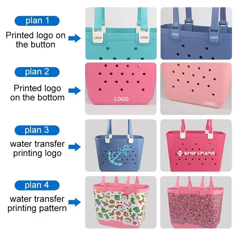 2026 New EVA Eco-Friendly Soft Insulated Beach Tote Bag Large Capacity Waterproof Durable Lightweight Removable Strap Summer