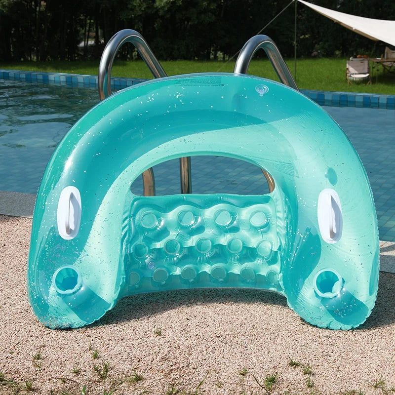 Glitter Inflatable Pool Float Recliner