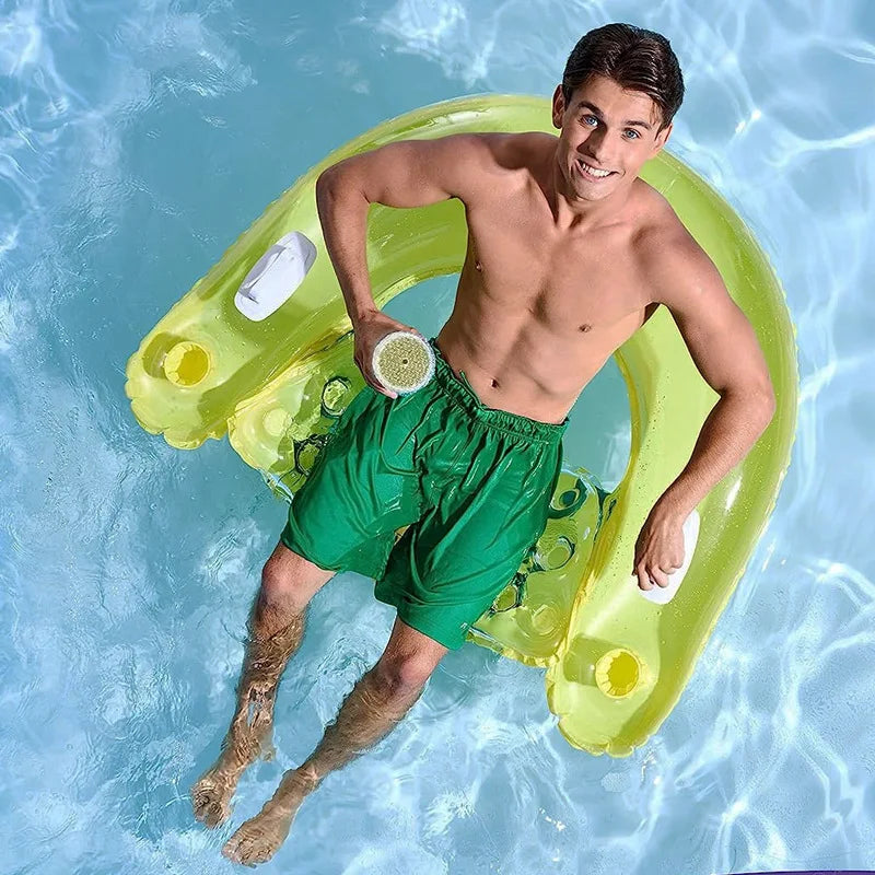 Glitter Inflatable Pool Float Recliner