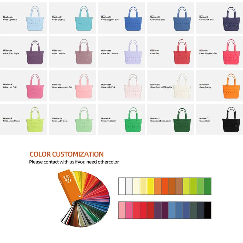 2026 New EVA Eco-Friendly Soft Insulated Beach Tote Bag Large Capacity Waterproof Durable Lightweight Removable Strap Summer