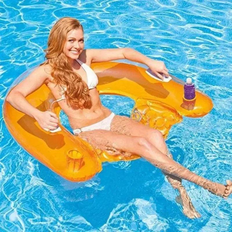 Glitter Inflatable Pool Float Recliner