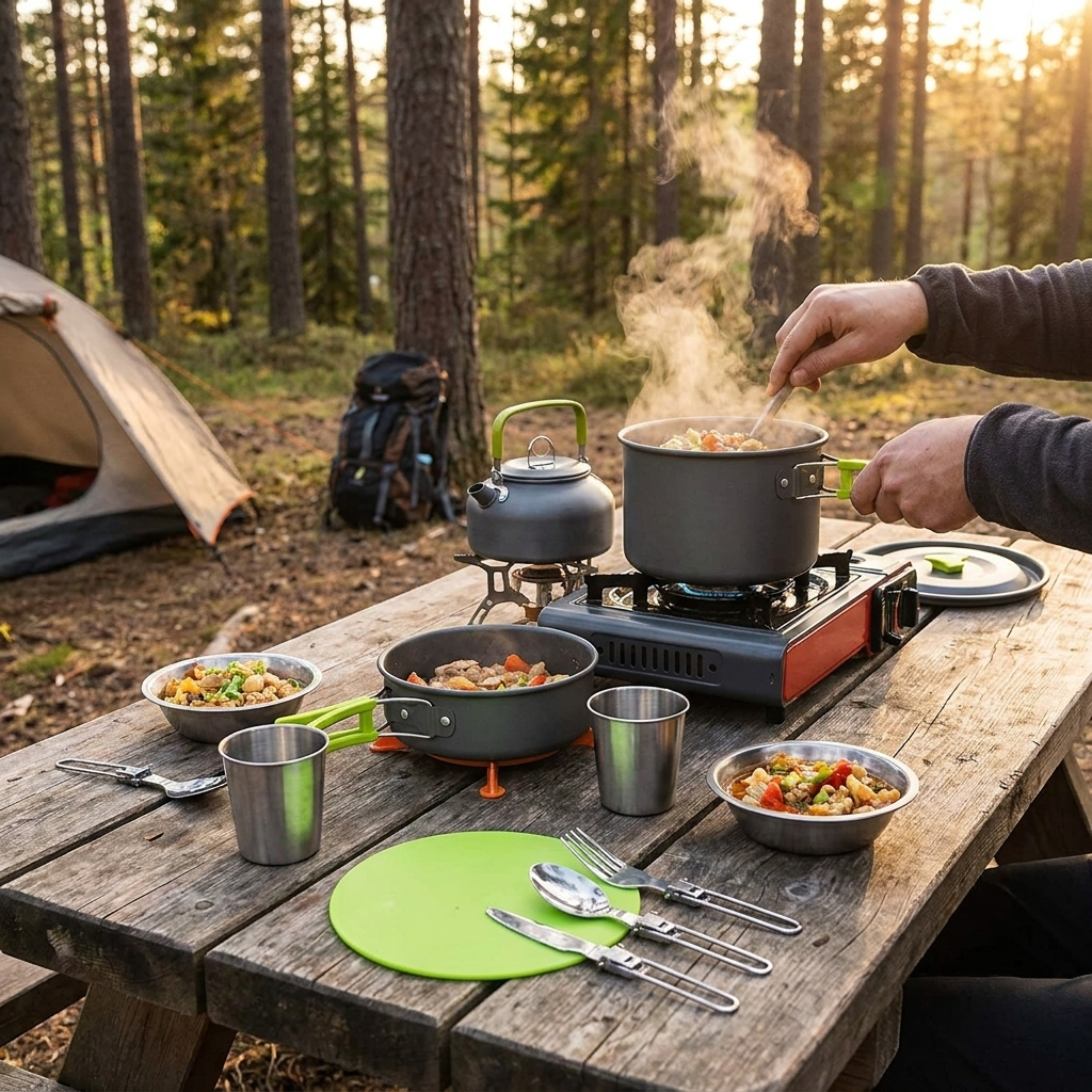 Outdoor Camping Cookware Set lifestyle