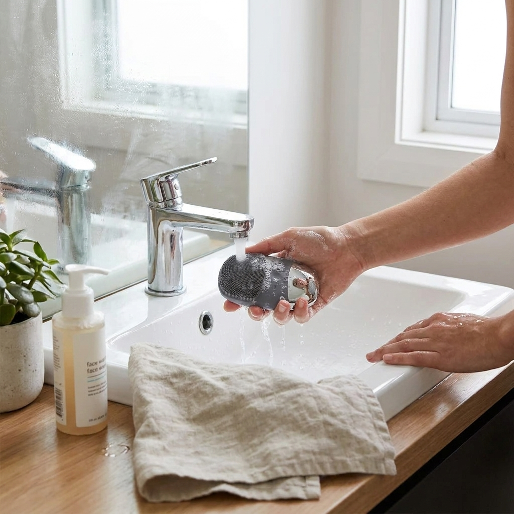 Silicone Facial Cleansing Brush lifestyle